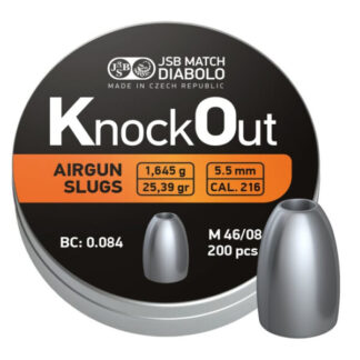 JSB AA KnockOut Slug 5,5mm/.216 25.39/1,645 p/200