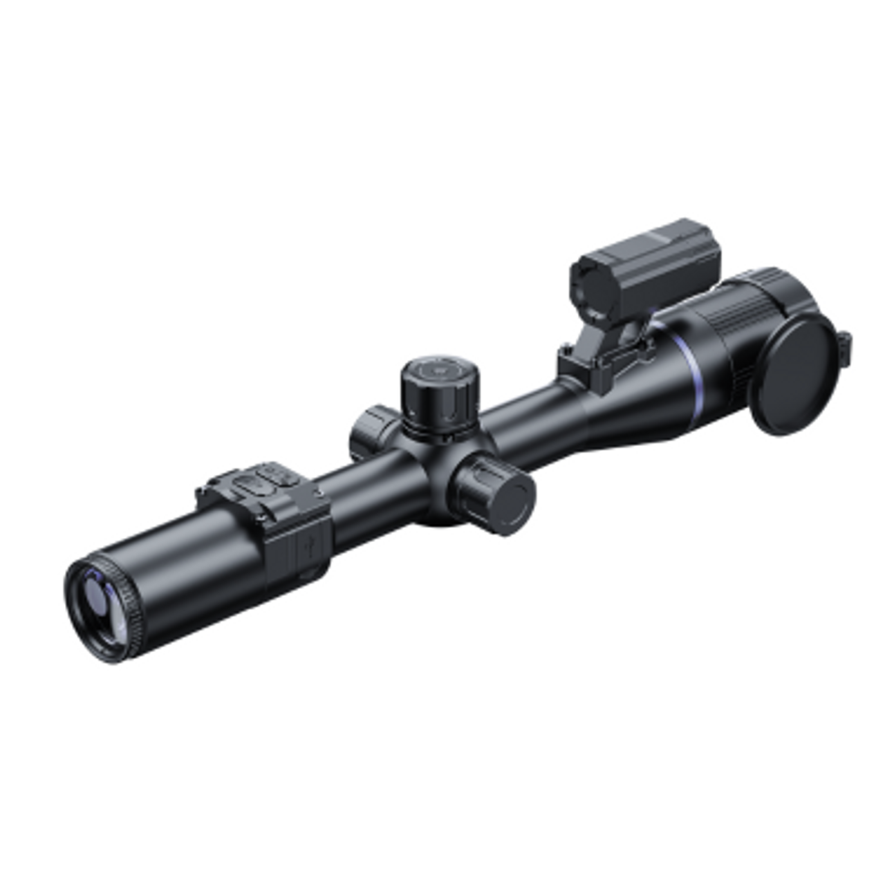 Outdoor optiekproducten van KijkerOnline, waaronder krachtige voorzetkijkers en richtkijkers, ideaal voor jacht en lange-afstandsschoten